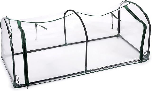 1.3m Long Tunnel Greenhouse with PVC Cover Large Garden Plant Protection Growhouse