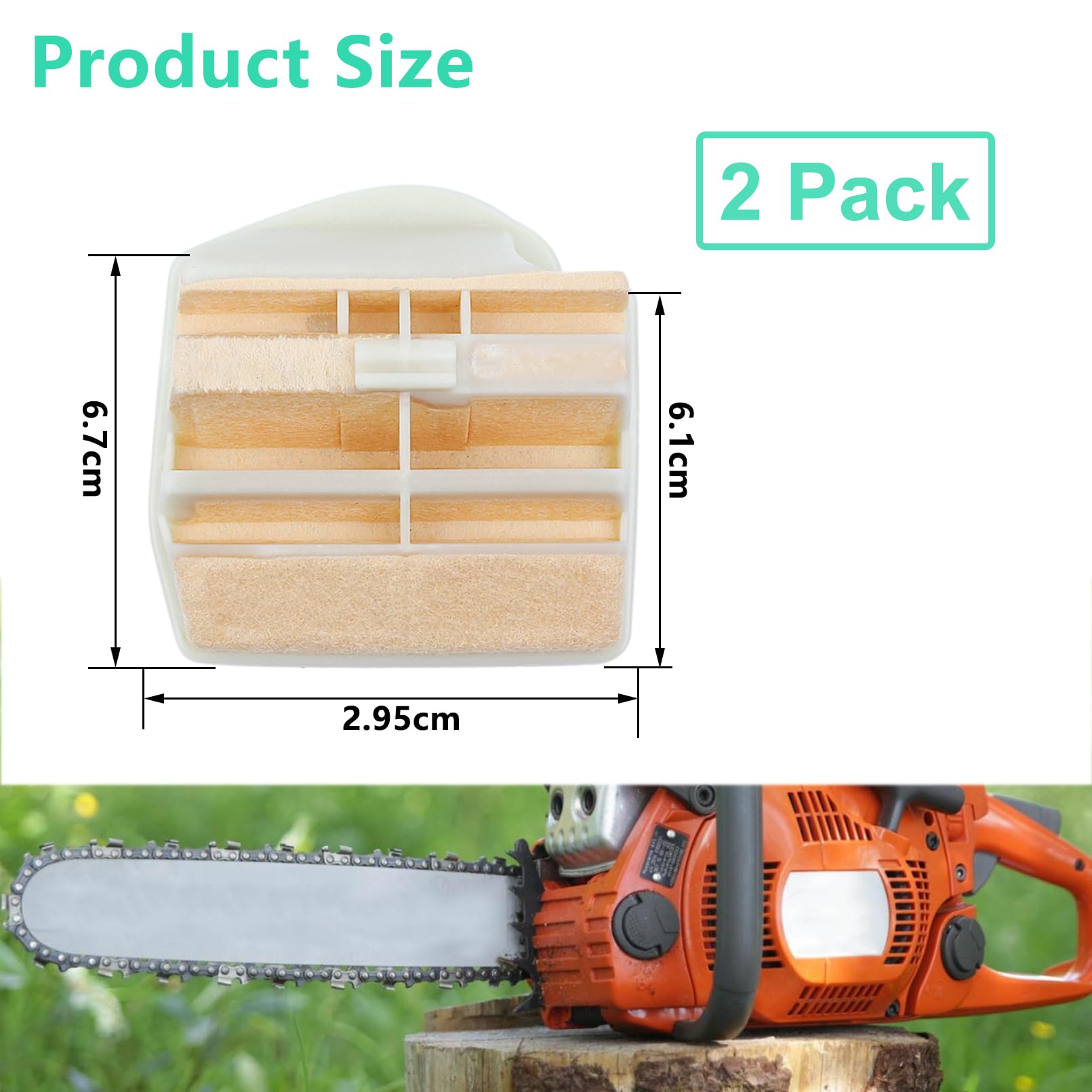 2 Pack Air Filter For Husqvarna 445 450 Rancher 450 E II - Foto 11