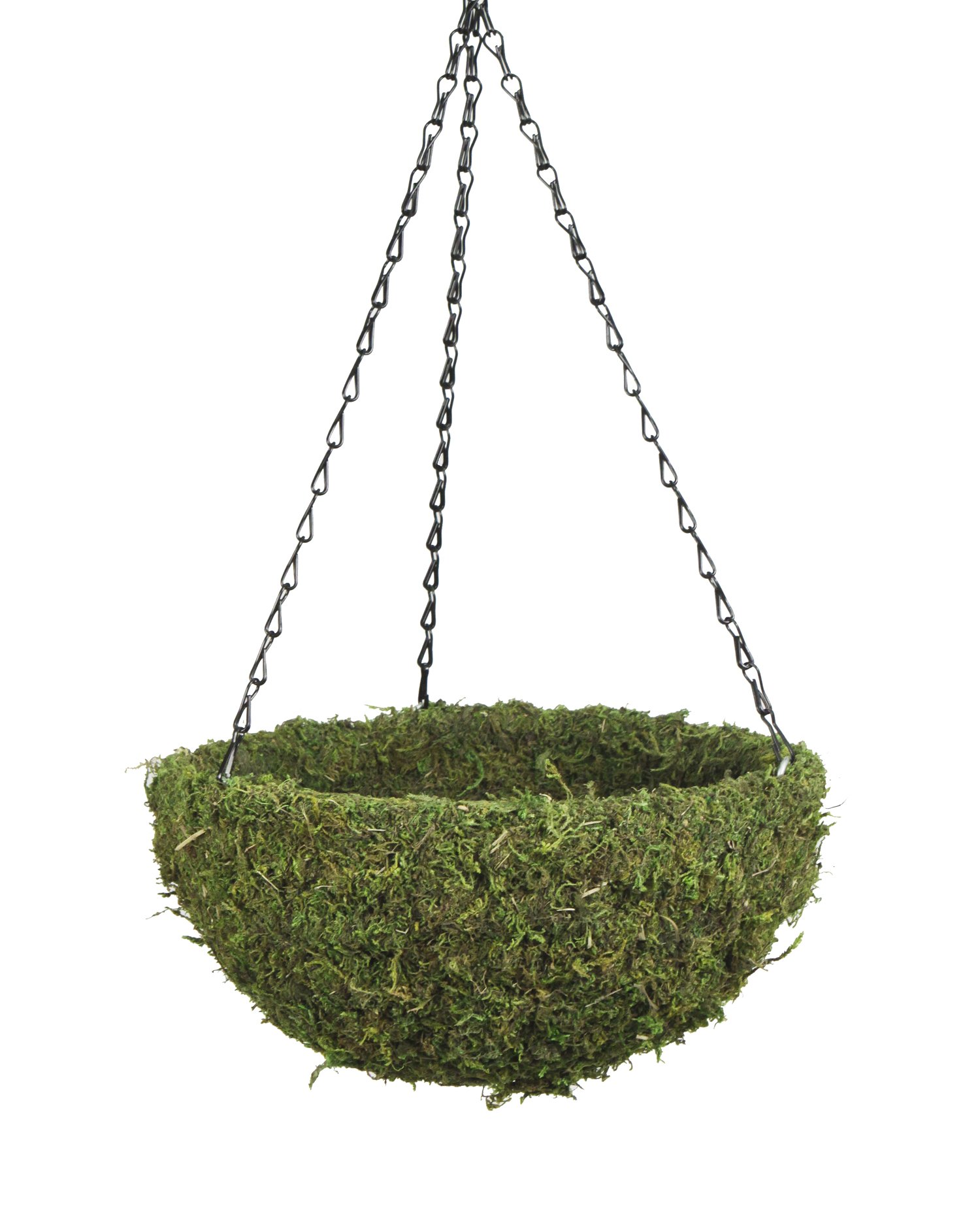 SuperMoss (29202) MossWeave Hanging Basket - Round, Fresh Green, Small (12.5 Diameter)"