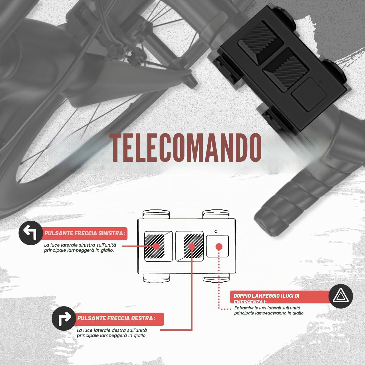 Luce Posteriore Della Bicicletta Intelligente, Luce Della Bicicletta con Luminosità Regolabile, Rilevamento Freno, Illuminazione Posteriore per Sicurezza Notturna