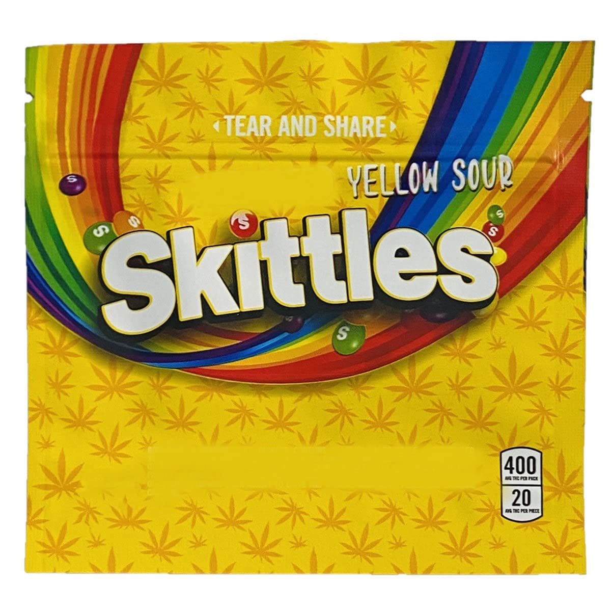 Yellow Skittles Skittle Mylar Bags X 50 Desertcart INDIA