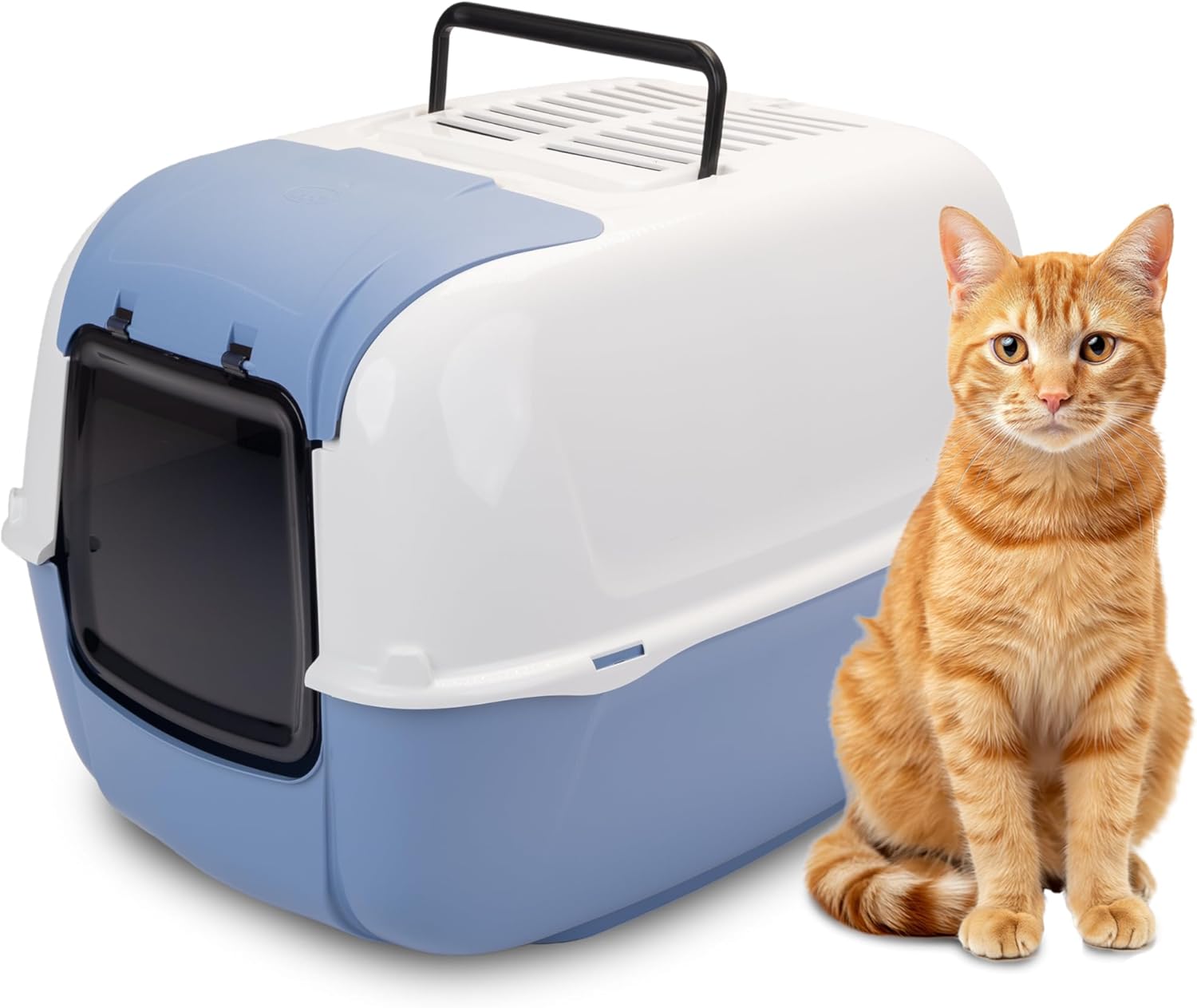 Ferplast PRIMA CABRIO Cat Litter Tray - Blue, Medium Size