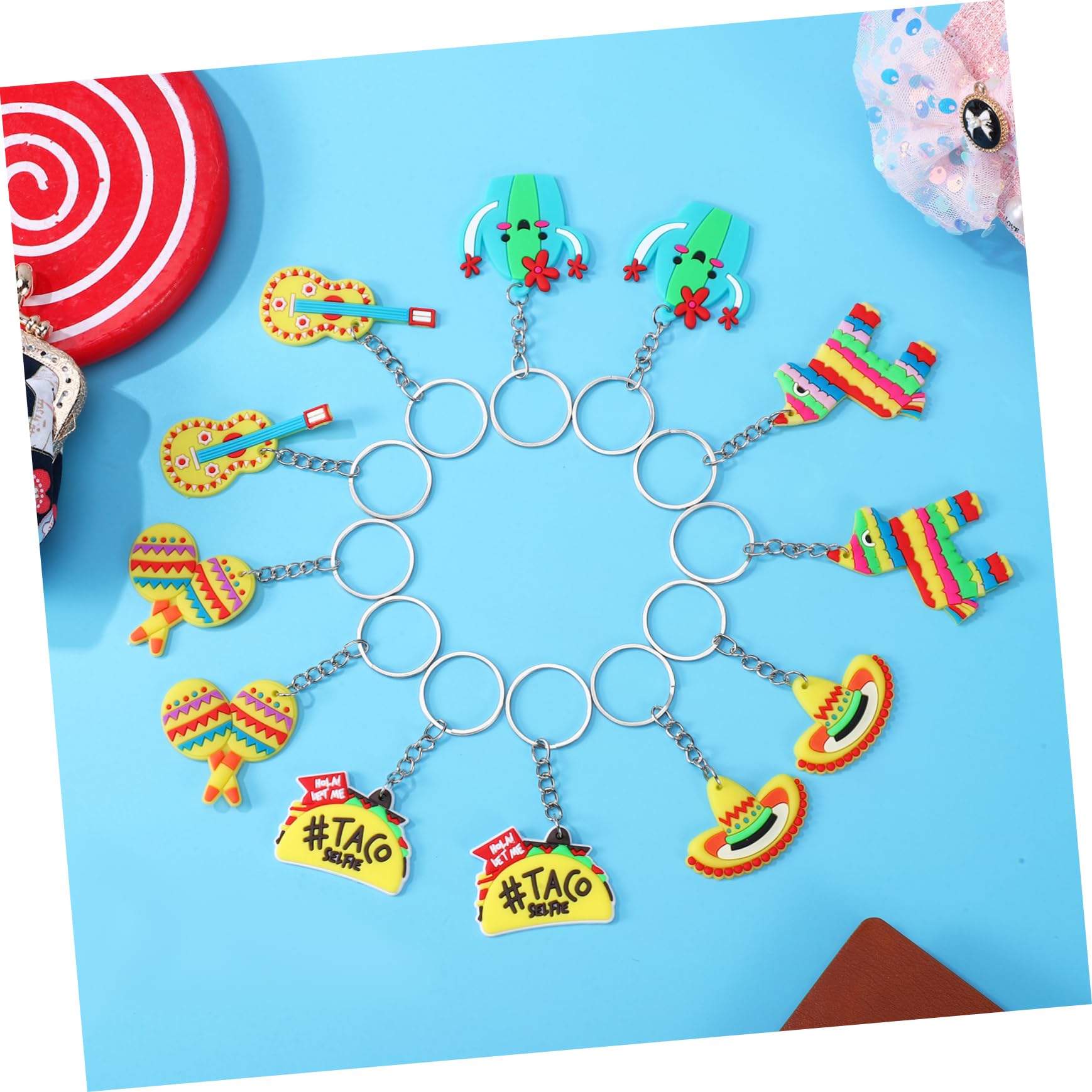 BESPORTBLE Catta Catta Catto Bag Chinms Divertente Keychain Accessori Portachiavi Catene Bomboniere Per Feste Decorazione Del Portachiavi Del Festival Keyring Carino Pvc