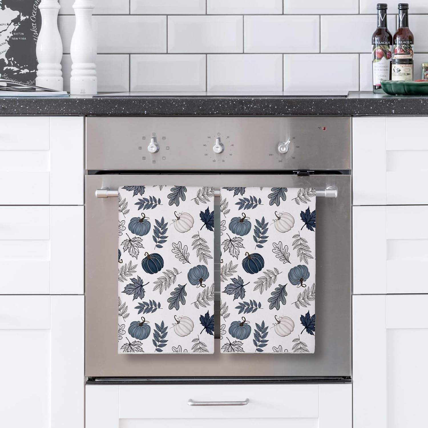 Fall Kitchen Towels 18x26 Inch Set of 2 Autumn Thanksgiving Kitchen Decor