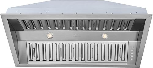 Miniatura 12 de Hauslane Campana extractora Serie Chef R100 Campana extractora empotrada/empotrada de 30 pulgadas | Acero inoxidable compacto | Extractor de cocina