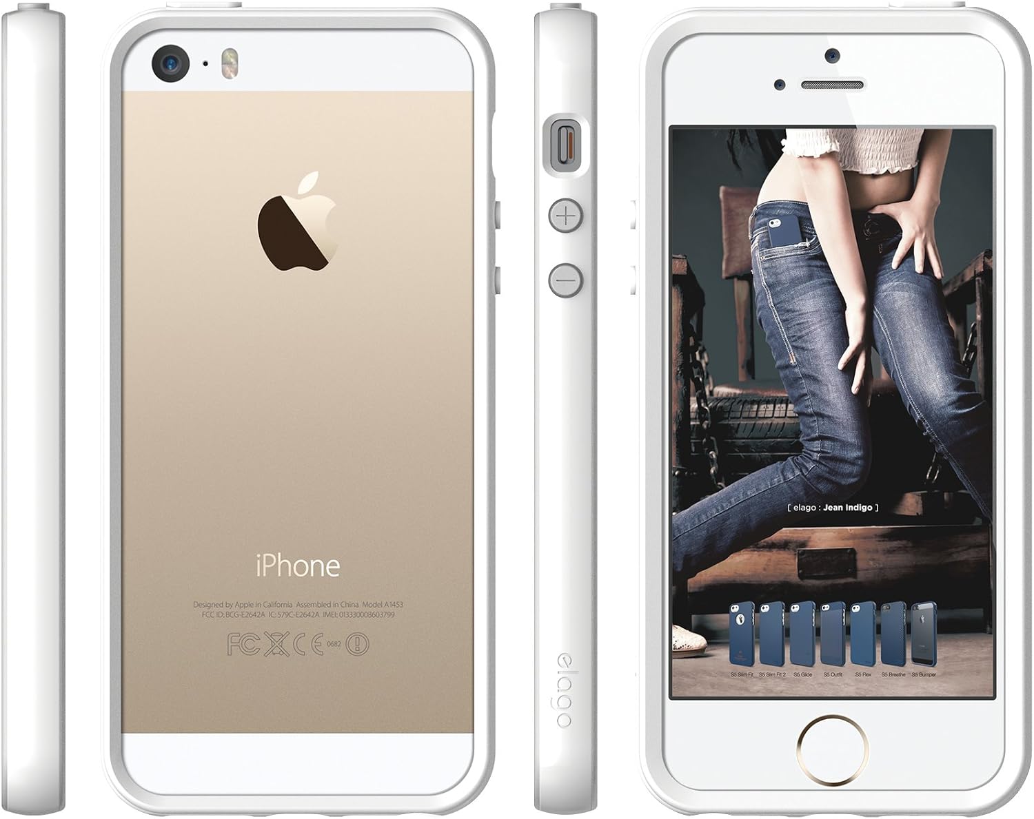 iPhone SE case, elago® [Bumper][White] - [Edge Protection][Minimalistic][Durable Hardshell] - for iPhone SE/5/5S