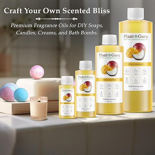 Miniatura 4 de Aceite fragancia Coco Mango 4 fl oz Aceite perfumado para hacer jabón velas bombas de baño manteca corporal Utilizado en difusores de aromaterapia