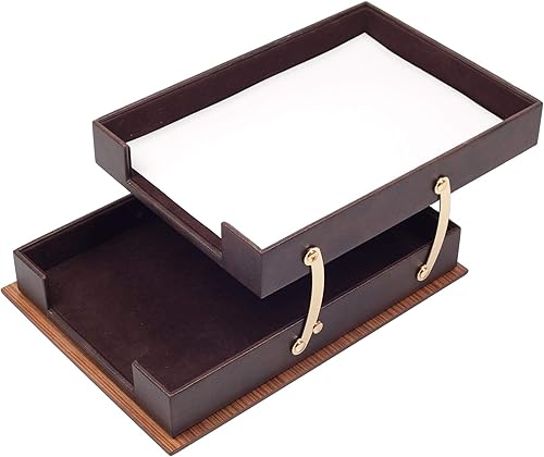 Miniatura 2 de MOOGCO Juego de escritorio de cuero, juego de escritorio de madera de nogal, producto de oficina, accesorios de oficina en casa, suministros de