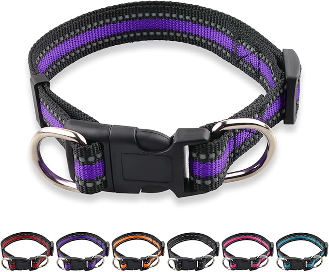 Collar Reflectante para Perro Ajustable TECOPH Talla L Paquete de 2 miniatura 7