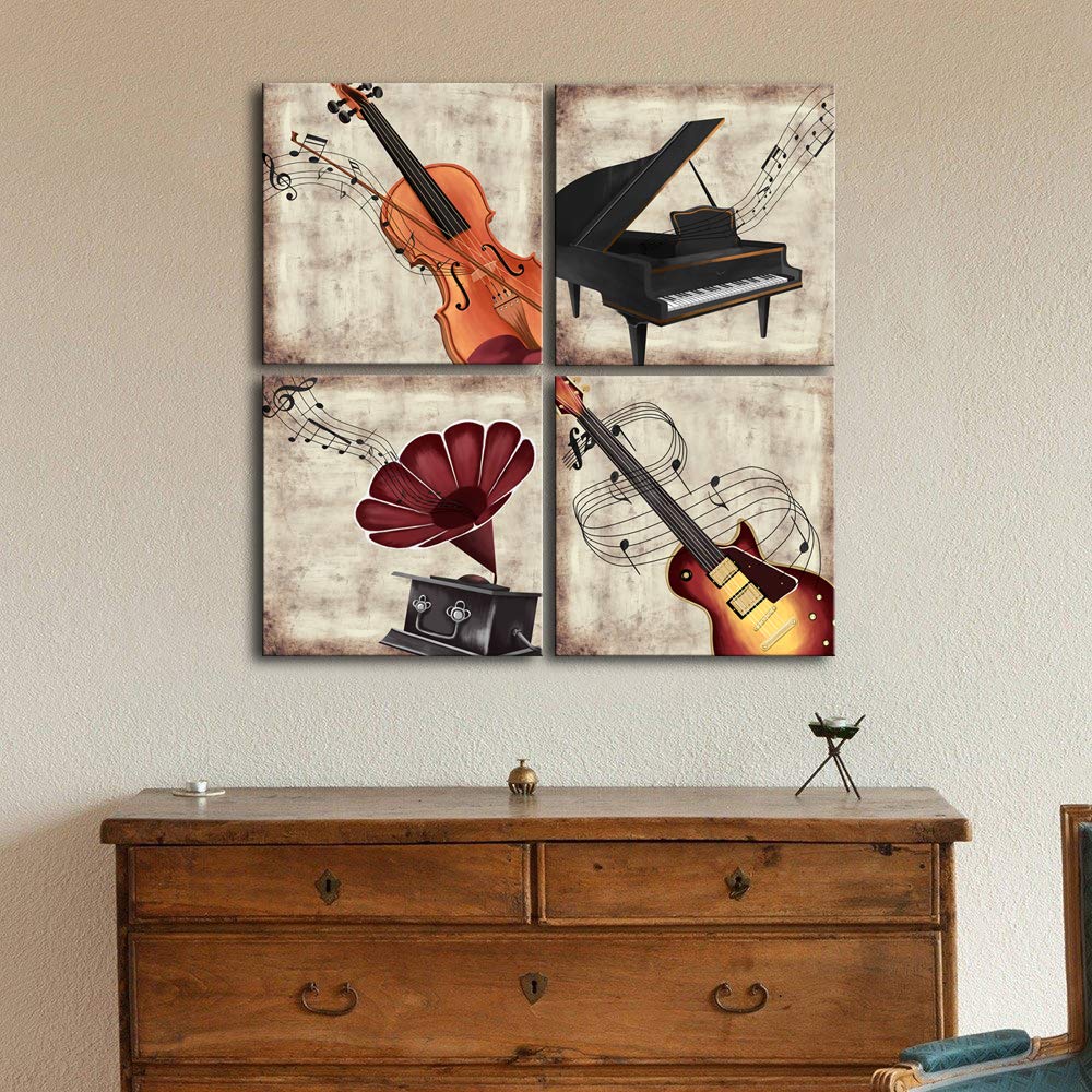 Amazon.com: LoveHouse Vintage Music Wall Art Musical Instruments