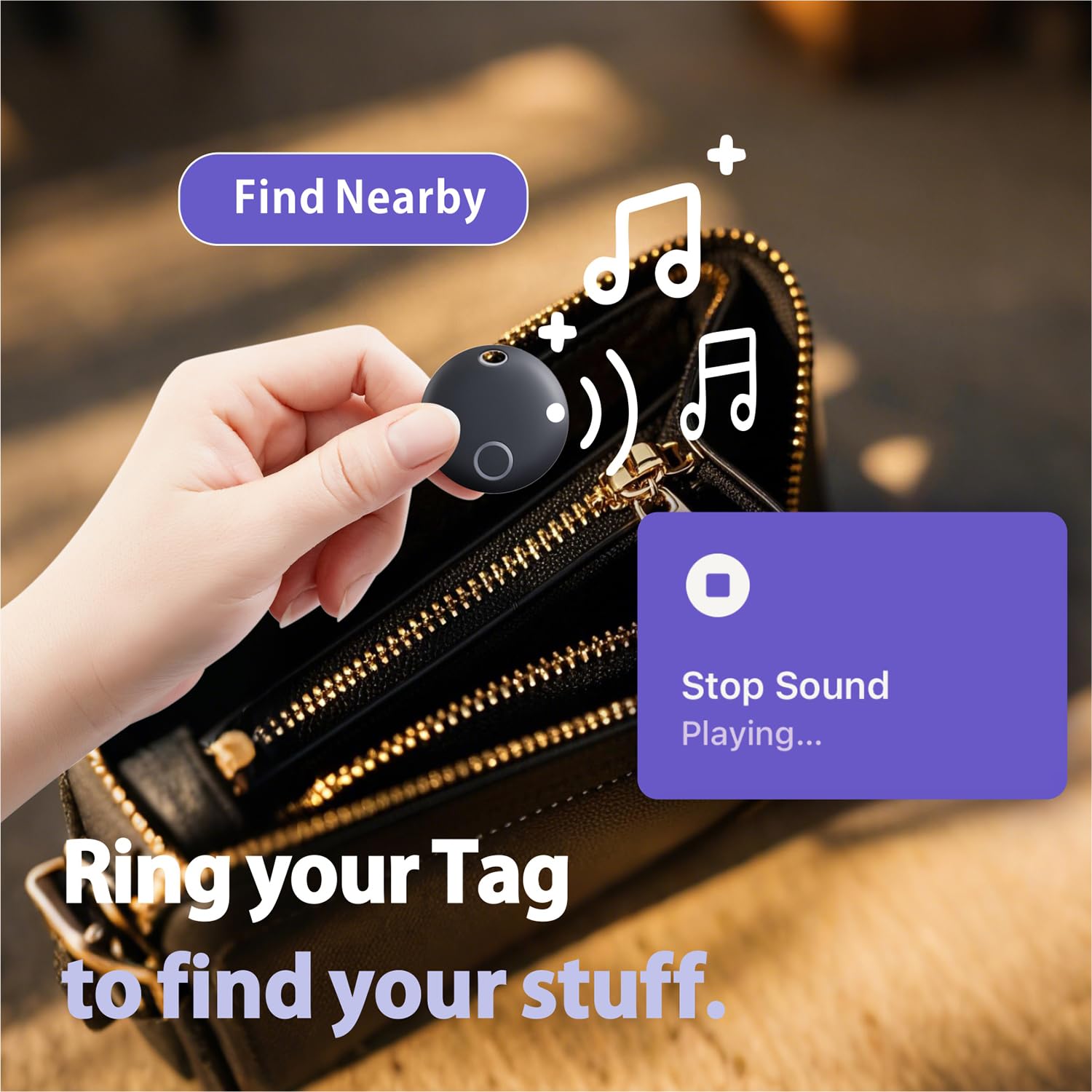 Eelexa Tracker Air Tags-4 Pack, Smart Tag Luggage Tracker Works with Apple Find My (iOS Only), Waterproof Tracking Tags Item Finder for Keys, Luggage, Backpack, Wallet