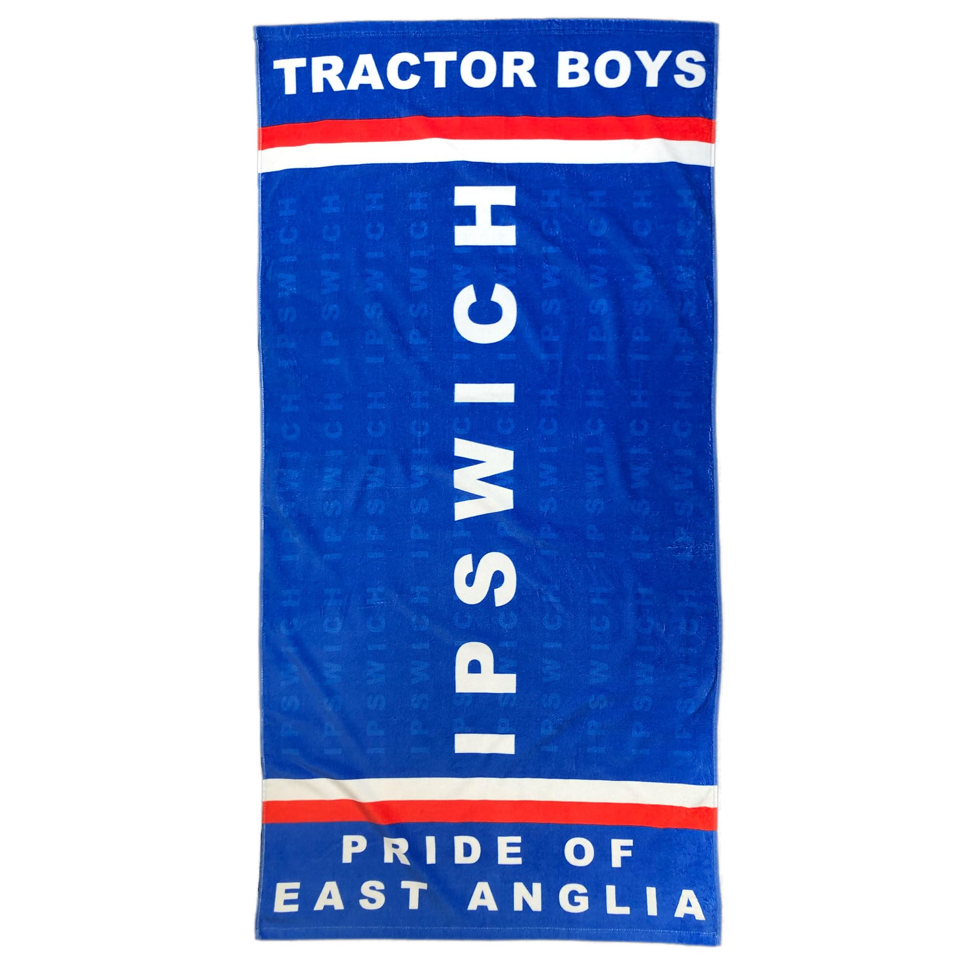 Beyond Happy Boys Multicoloured Ipswich Beach & Bath Towel, 100% Cotton & 150Cm X 75Cm, Ipswich Tractor Holiday Beach Towel, Big Bath Towel For Ipswich Sports Fans