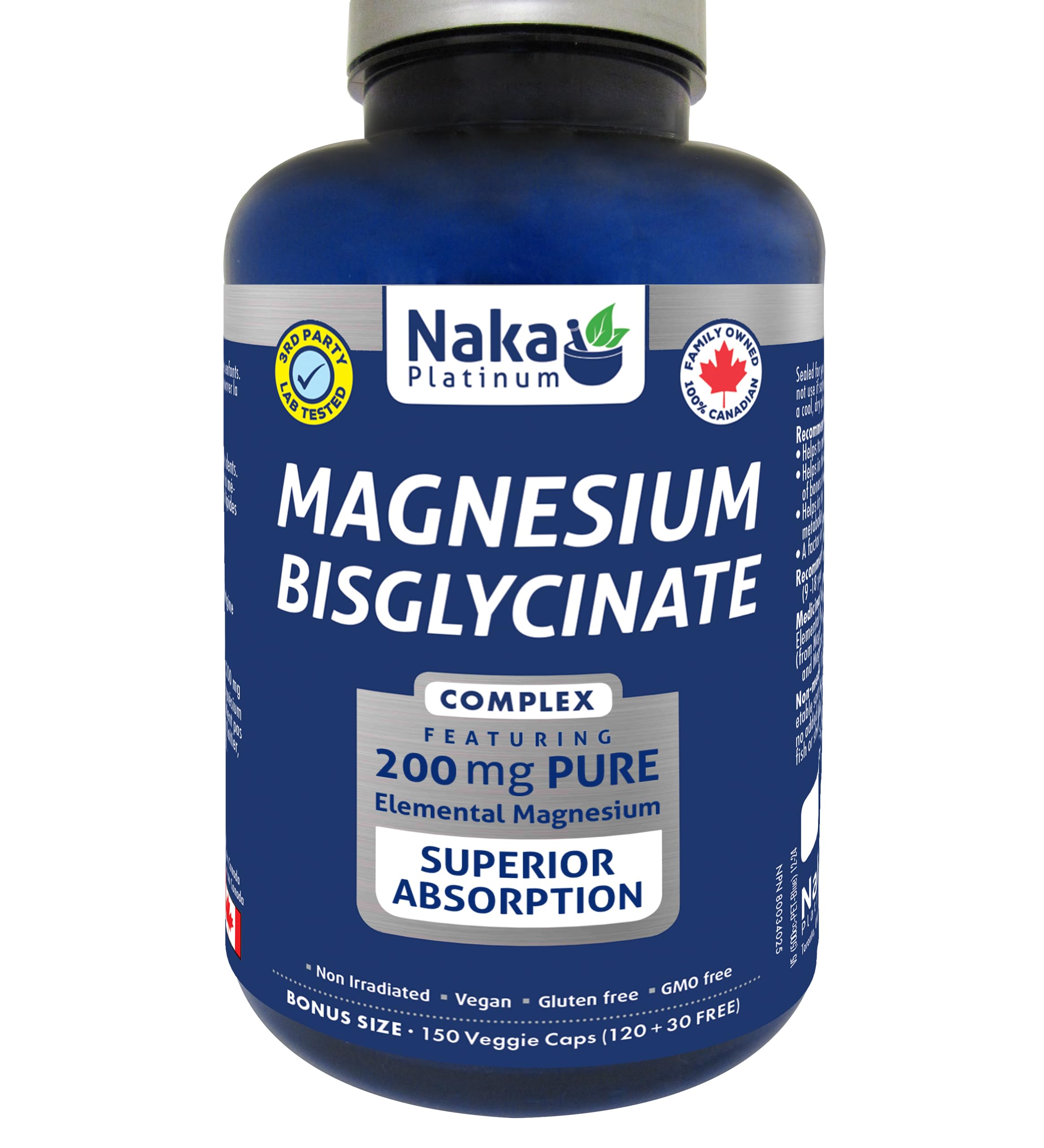 Naka Pro Magnesium Biscglycinate 200mg 150vc Bonus