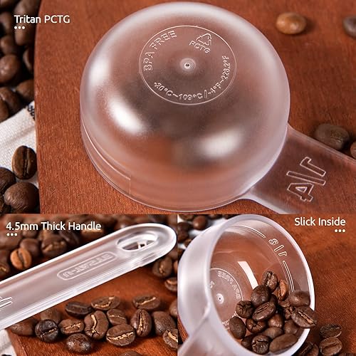 Miniatura 6 de Juego de tazas medidoras de plástico transparente U-Taste 5 piezas transparentes Visual Tritan vasos medidores de alimentos con grandes medidas