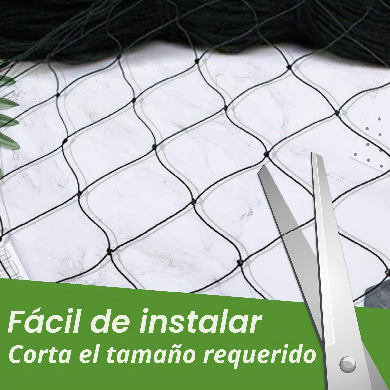Malla antipajaros Red Proteccion - Malla de 25 mm x 25 mm Adecuada para Gallinero Proteger Jardines estanques huertos Red para (15M x15M-2.5CM)