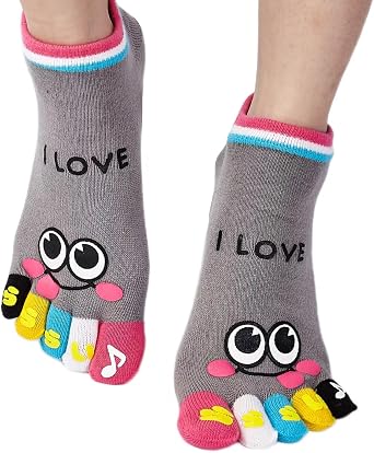 Women Funny Five Toe Socks Colorful Separate Toe Finger Socks