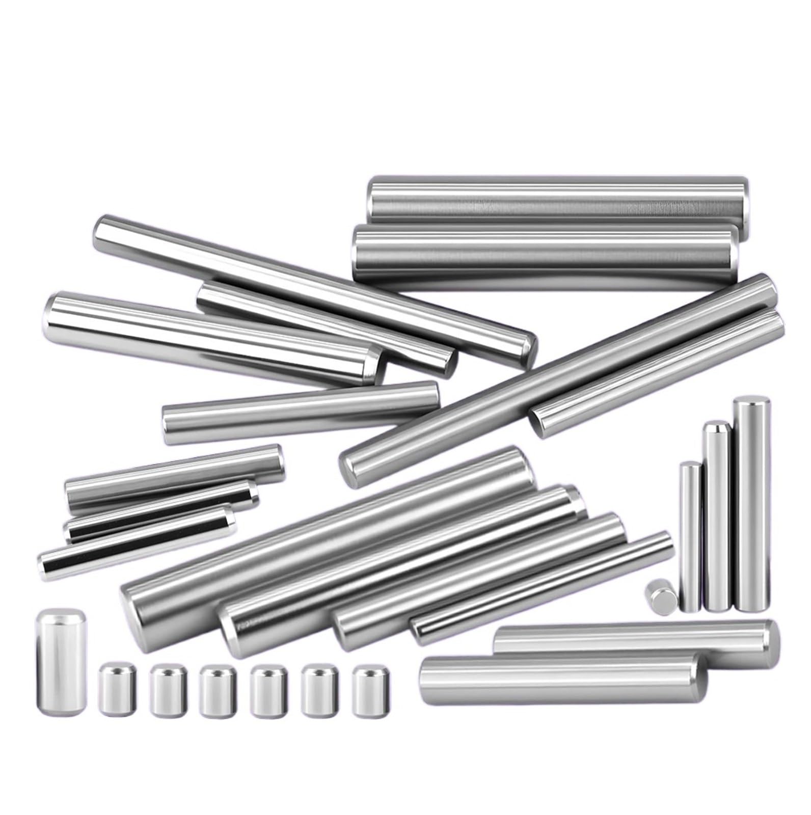 Dyyeuavt 6Mm M3 M4 M5 M6 304 Stainless Steel Cylindrical Locating Dowel Pin Fixed Shaft Pins Round Solid Rod(M4 (7Pcs),)