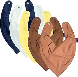 Babador Bandana Forro Impermeavel, Kit 5 unidades, Yandoo