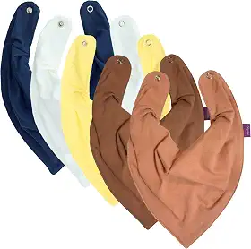 Babador Bandana Forro Impermeavel, Kit 5 unidades, Yandoo