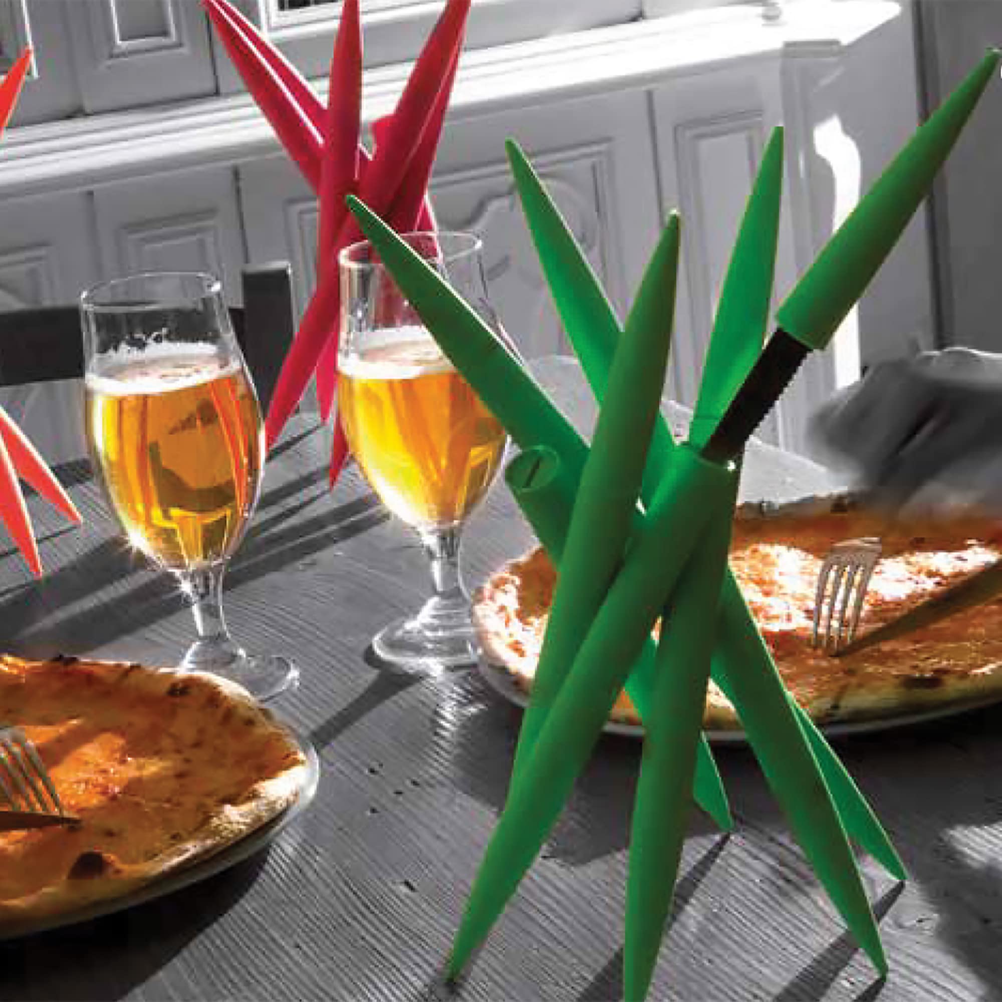 Legnoart Spicy Knives Steak Knife, 6-slot, Green