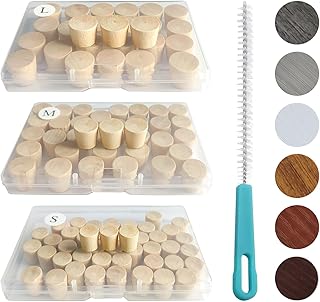 218 Pieces 3-in-1 Carpenter Bee Holes Repair Kit, Small Medium Large Wood Bee Hole Plugs, Carpenter Bee Corks Set, 3-Step Total Fix Solution