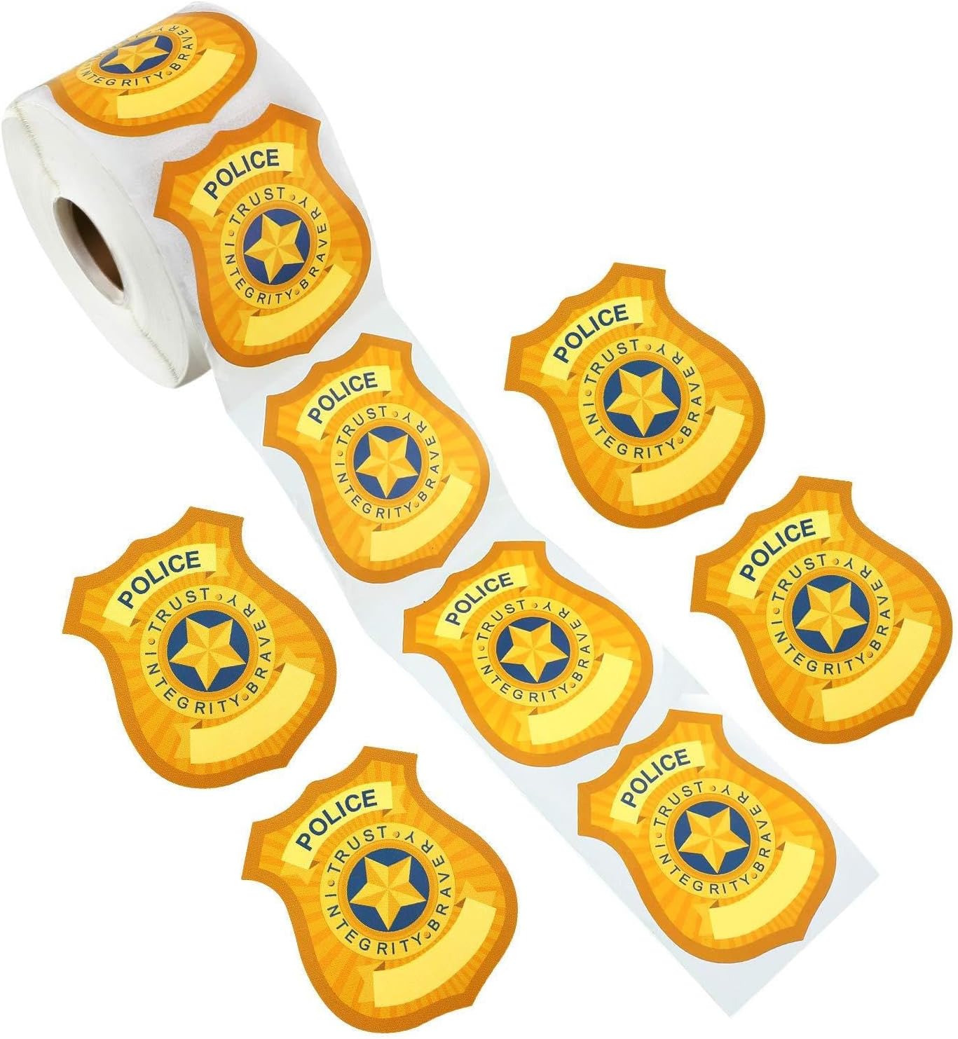 Outus 500 Pieces Police Badge Stickers Police Party Label Name Tags