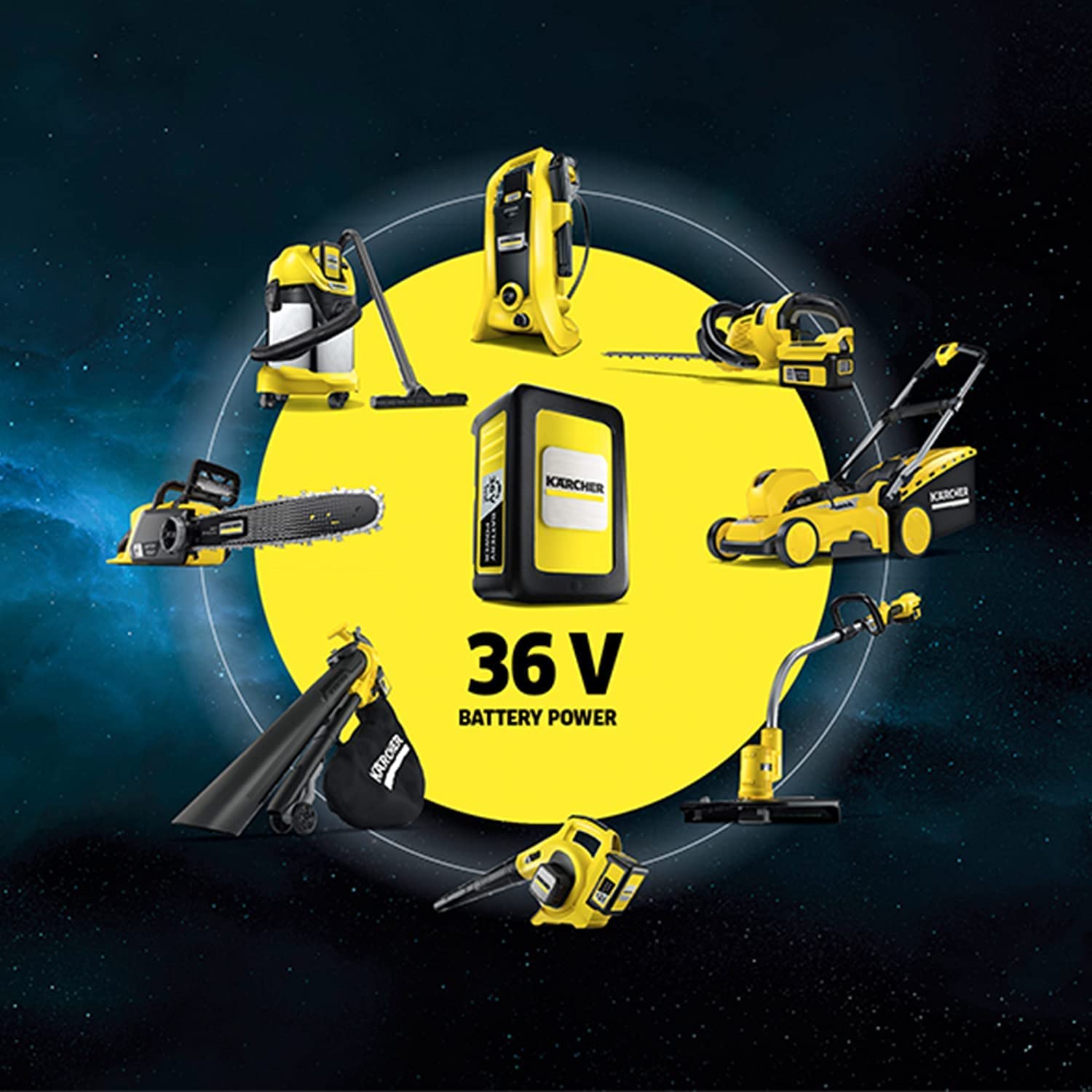 Kärcher 36 V Hidrolimpiadora de alta presión a batería K 2 Battery, presión: 110 bar, lanza pulverizadora, boquilla turbo, conector para mangueras de riego A3/4", 4,5 kg, batería 36 V Kärcher no incl.