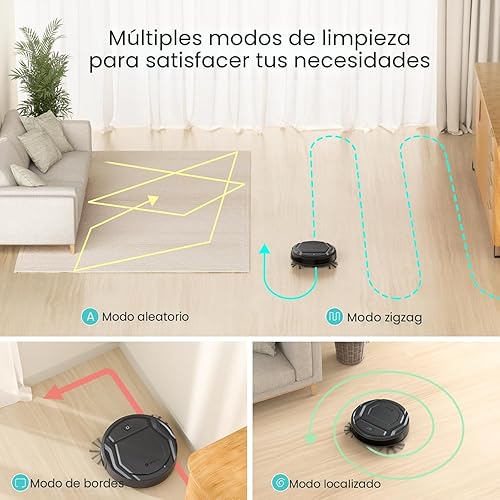 Miniatura 4 de Lefant Robot aspirador M210, tiempo de funcionamiento de 120 minutos, diseño compacto, potente succión, bajo ruido, Wi-Fiaplicacióncontrol de voz,