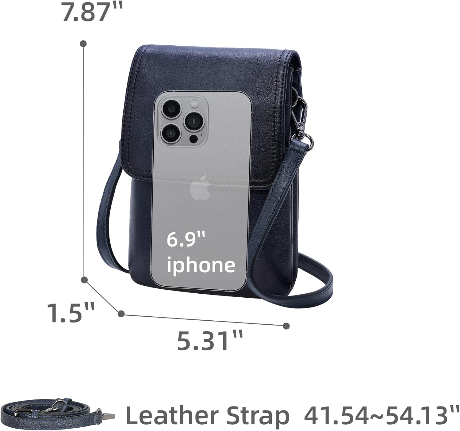 Iswee Leather Crossbody Bags for Women RFID Blocking Cell Phone Purse Small Anti-Theft Zippered with Card slots - Image 4