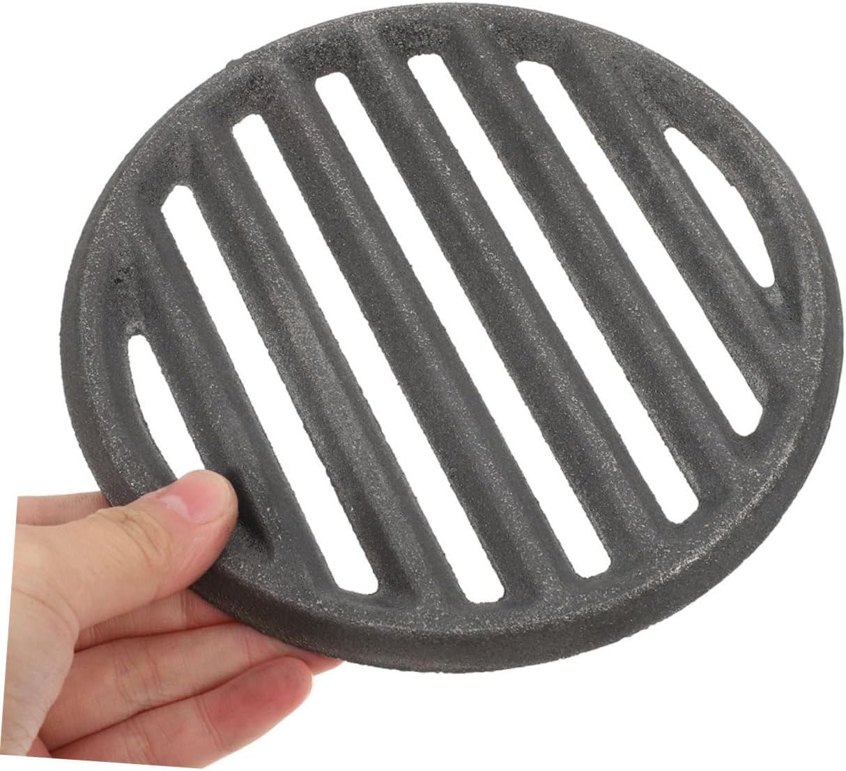 Bottom Fire Grate Cast Iron Round BBQ Grill Replacement Charcoal Plate Fireplace Grate for Fire Pit Efficient Heating Easy Cleaning Compatible with Various Cooking