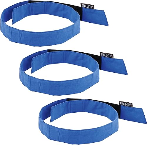 Ergodyne Chill Its 6705 - Bandana de enfriamiento, cristales de polímero evaporativo para alivio de enfriamiento, ajuste rápido y seguro, paquete de
