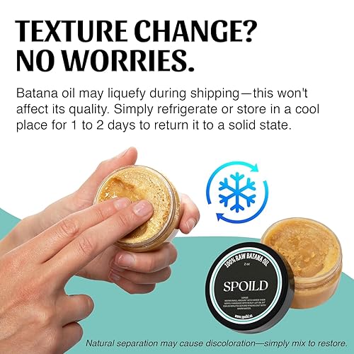 Miniatura 3 de SPOILD Aceite de batana crudo (paquete de 2) Aceite de crecimiento del cabello 100% orgánico y sin refinar Procedente de Honduras, aprobado por