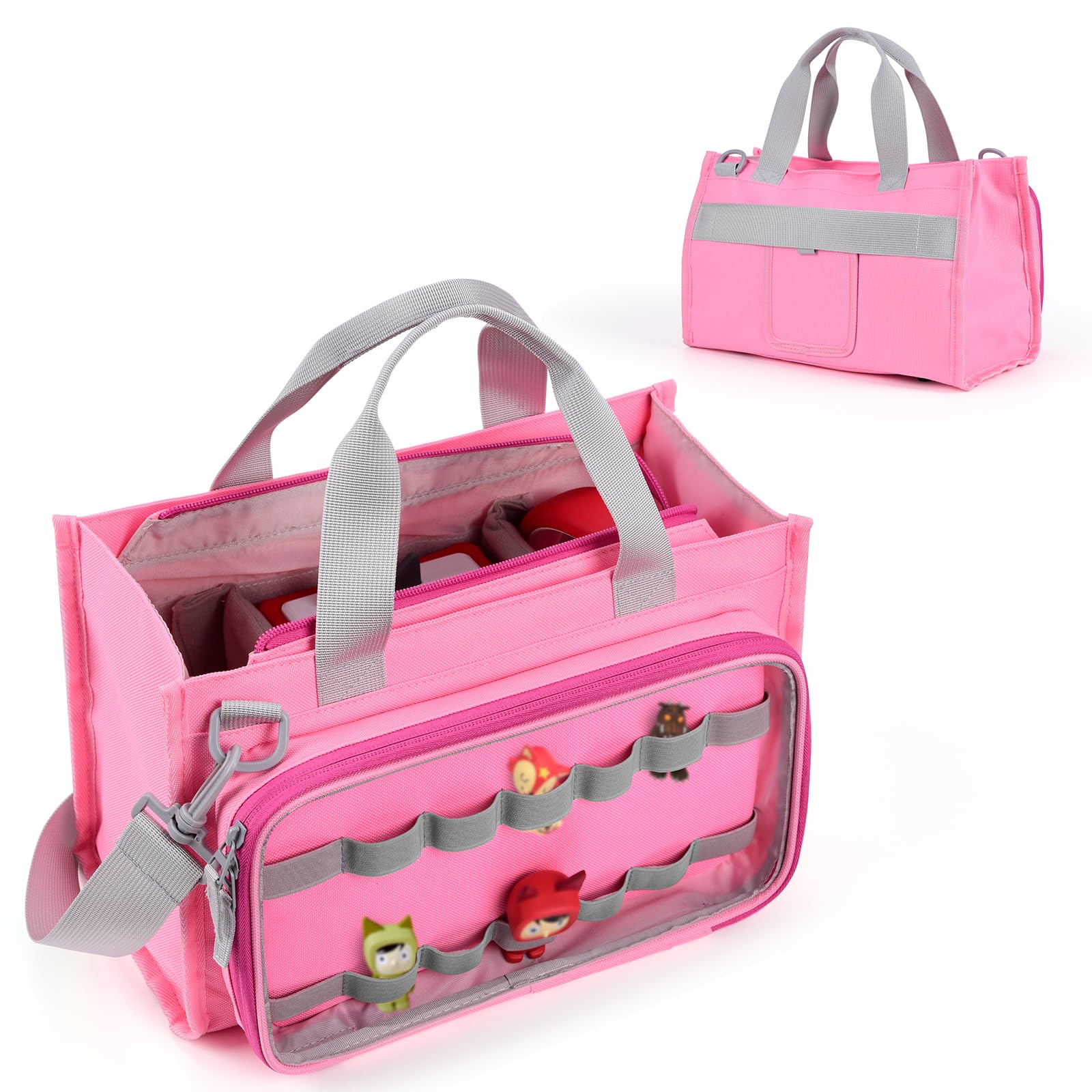 DDgro Carrying Bag Case for Toniebox Starter Set, for Tonies Box, Tonie Characters, Charging Station & Headphone, Bag Only (Pink)
