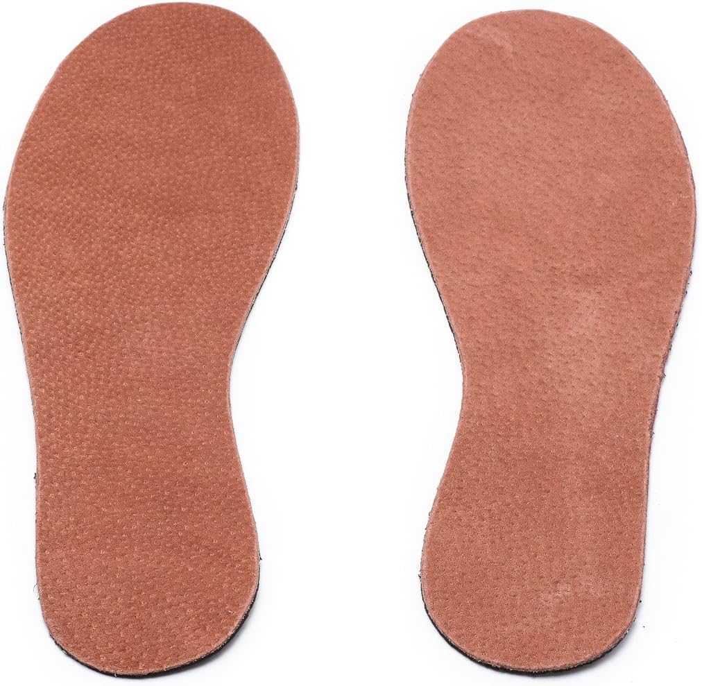 LAMBAA Unisex Natural Leather Insoles Thin Soft