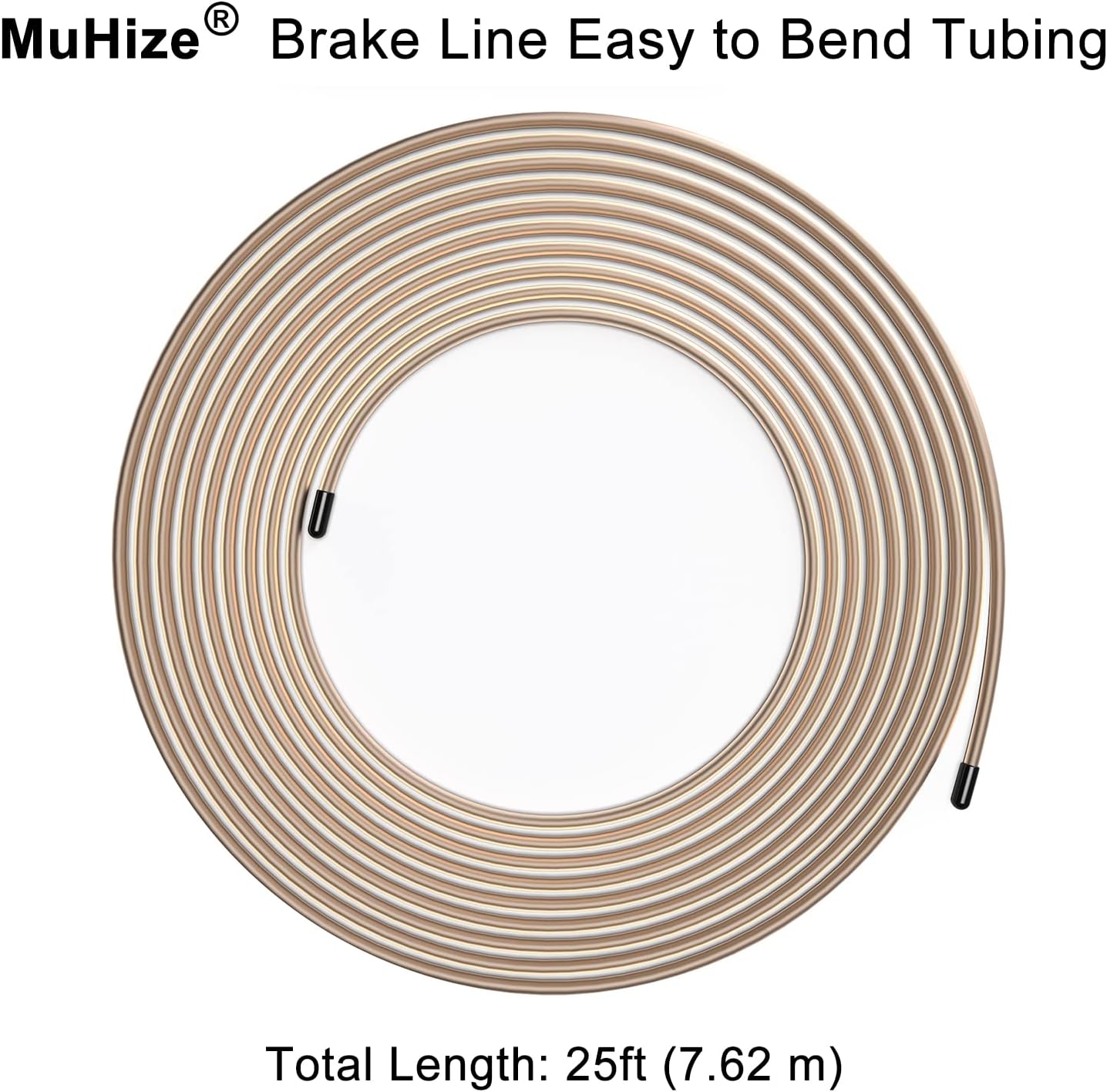 MuHize 3/16" Brake Line 25Ft - Copper Nickel Non-Magnetic Brake Tubing with 16 Braking Fittings, Fit Chevy Silverado/Jeep Wrangler
