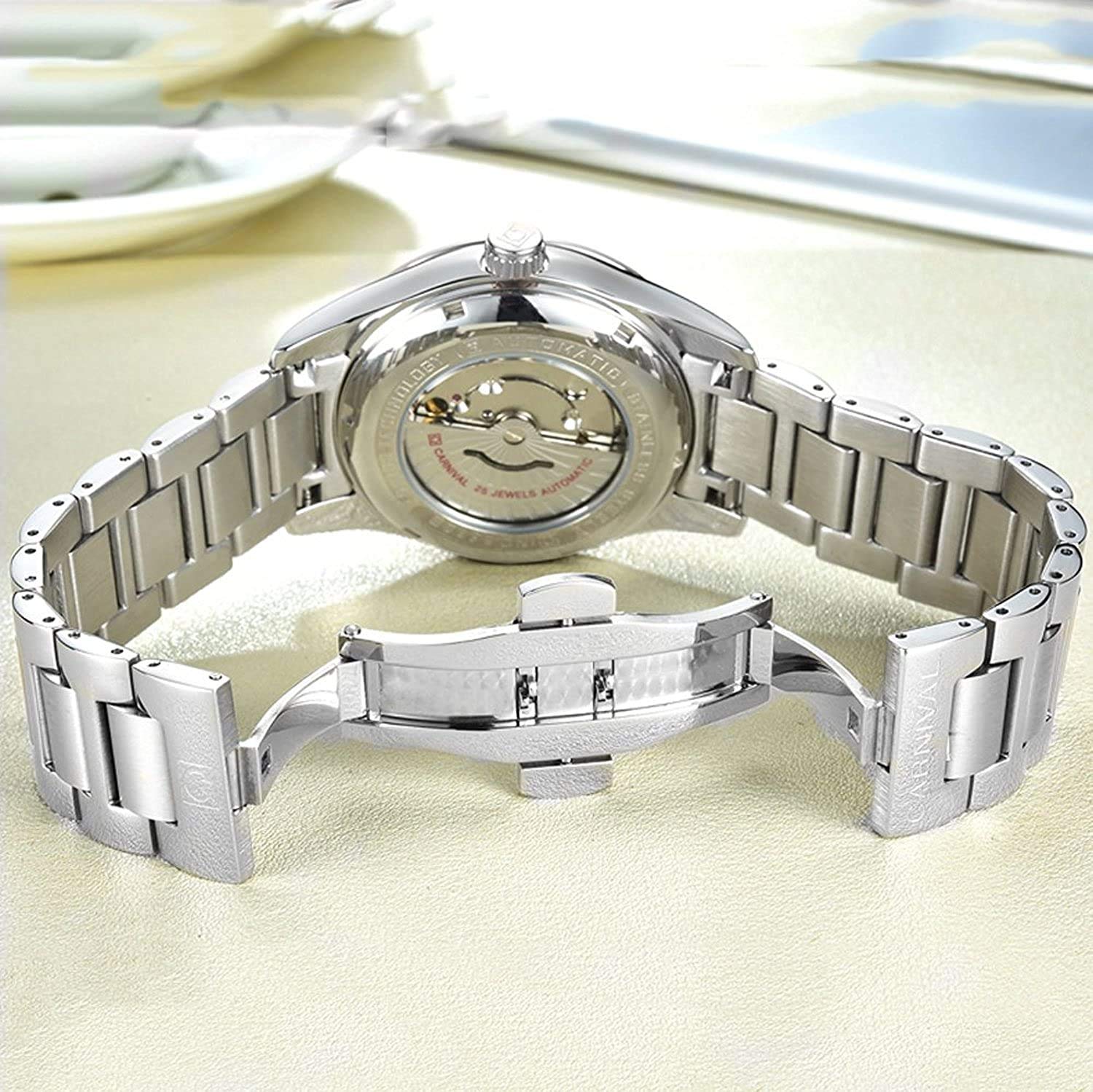 MASTOP Paar Uhren Herren und Damen Automatische mechanische Uhr Mode Chic für Sie oder Ihn, 2 Stück