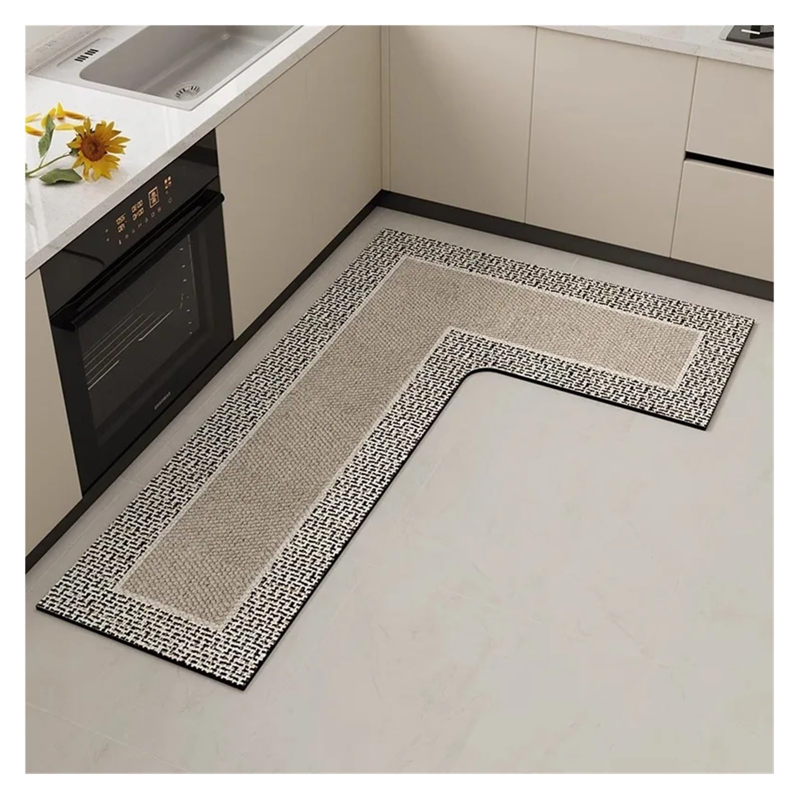 Tapis de cuisine en PVC absorbant et antidérapant lavable Color-03