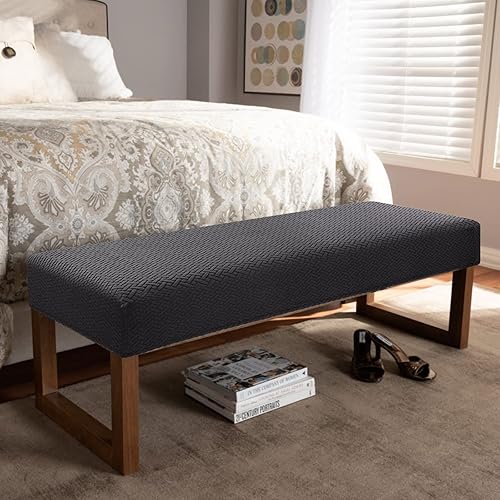 Miniatura 8 de Funda para banco de comedor, fundas elásticas resistentes al desgaste, fundas antideslizantes y extraíbles para sala de estar, dormitorio, cocina