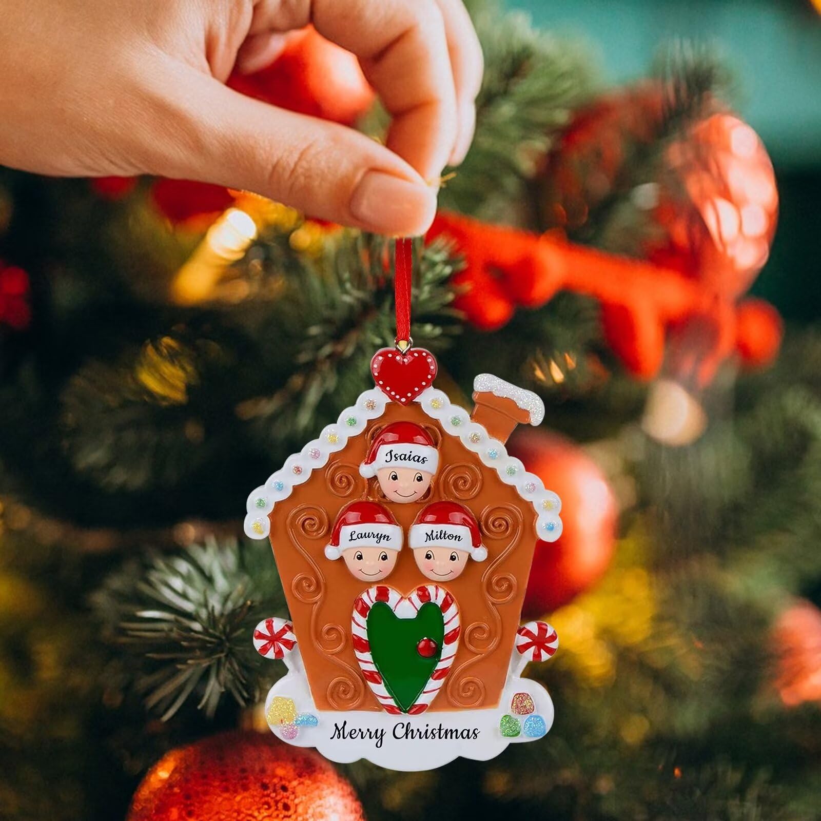 Décorations De Noël Personnalisables - Ornements Résine Avec Noms, Pour Sapin Et Déco De Fête