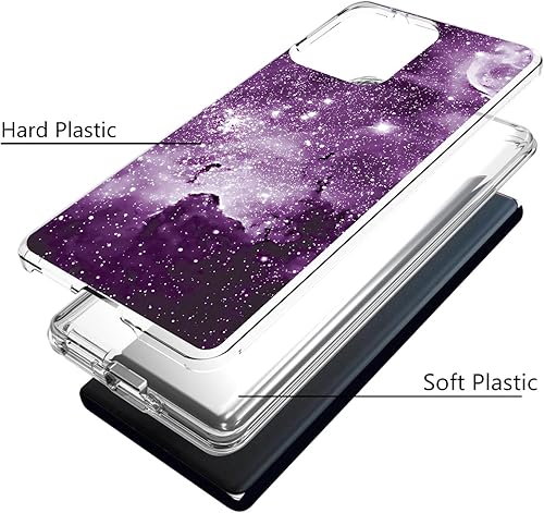 Miniatura 2 de Funda para Motorola Moto Edge+ 2023, funda para teléfono Moto Edge Plus 2023, patrón de brillo DDTZKC, funda transparente brillante de doble capa a