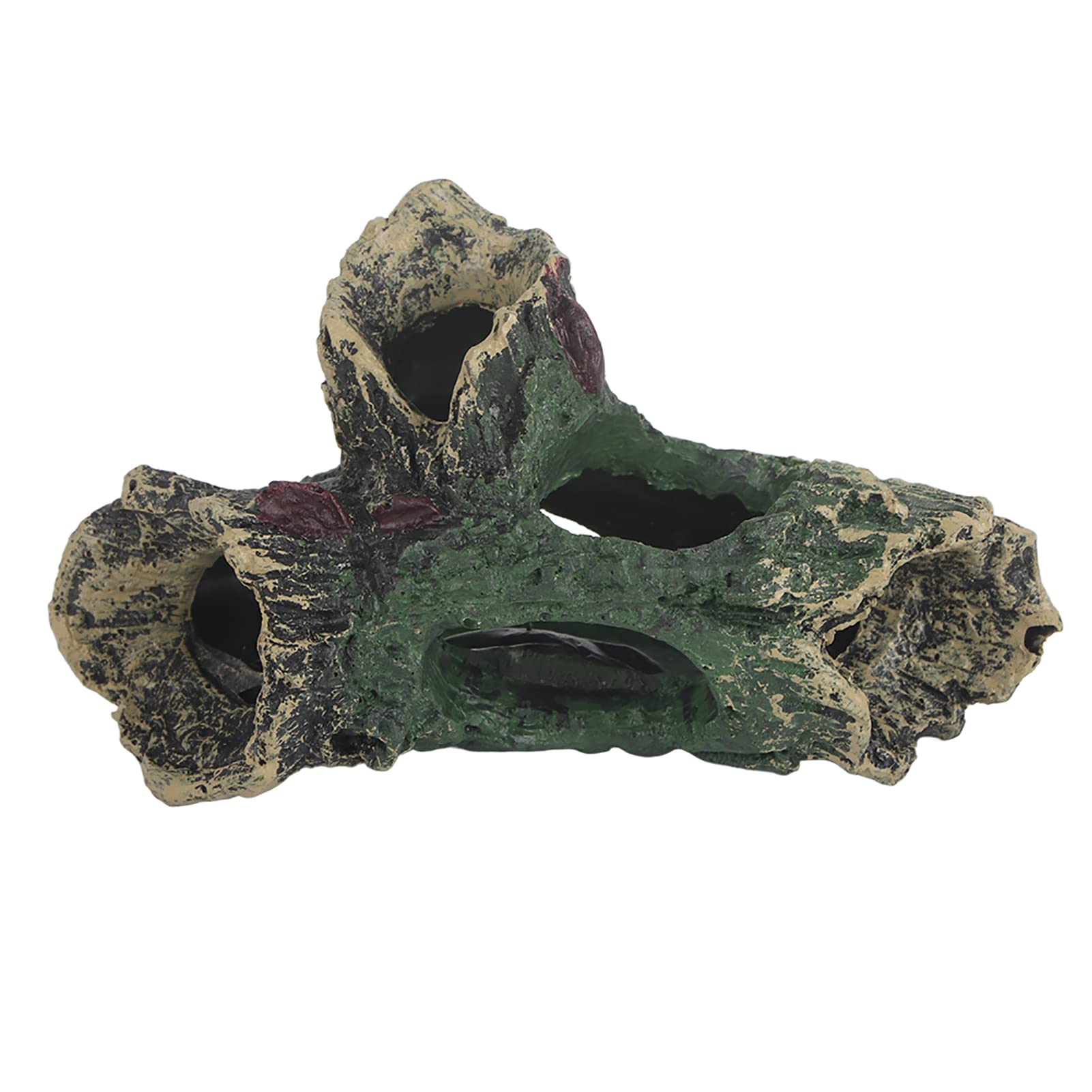 Arredo Acquario Resina | Ornamento Tronco Artificiale con Grotta per Decorazione Paesaggi Acquatici Naturali | Atossico e Sicuro per Pesci - Dimensioni 15x10x8 cm