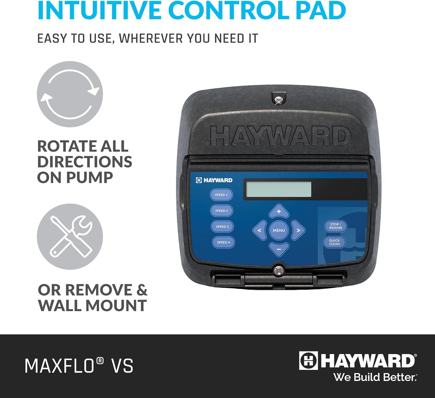Hayward W3SP2303VSP MaxFlo VS Variable-Speed Pool Pump, Black
