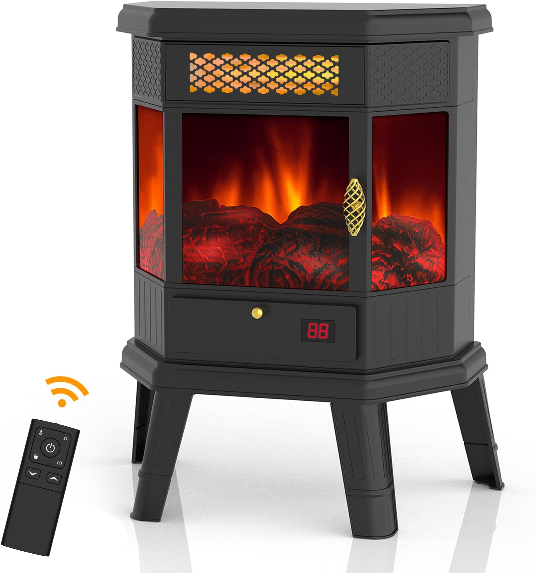 Duraflame DFI55022 Freestanding Infrared Quartz Fireplace