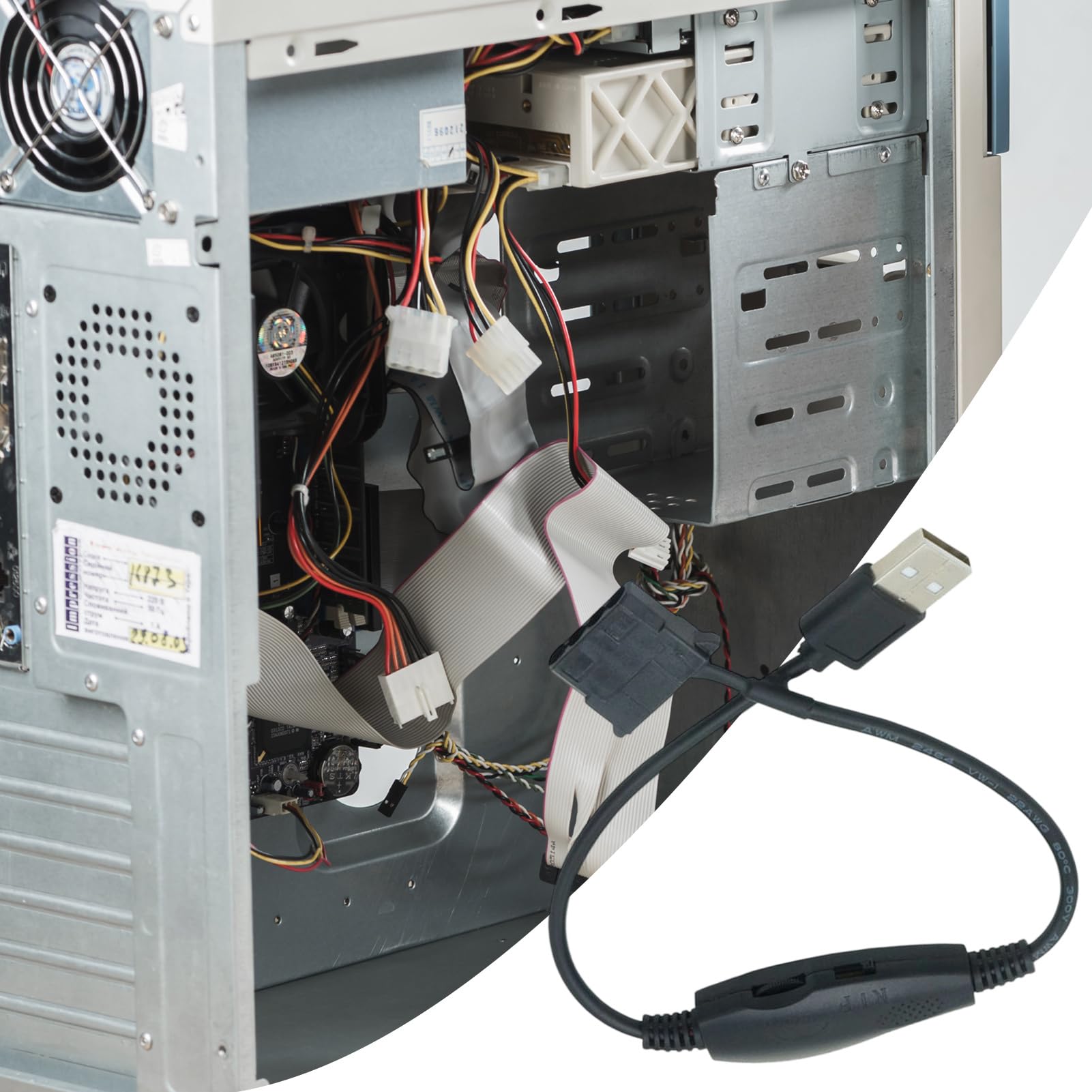 Adapter USB na wentylator - 3/4-pinowy konwerter PWM USB - adapter prędkości wentylatora, do komputerów stacjonarnych, urządzeń elektronicznych, system chłodzenia, konserwacja samochodu