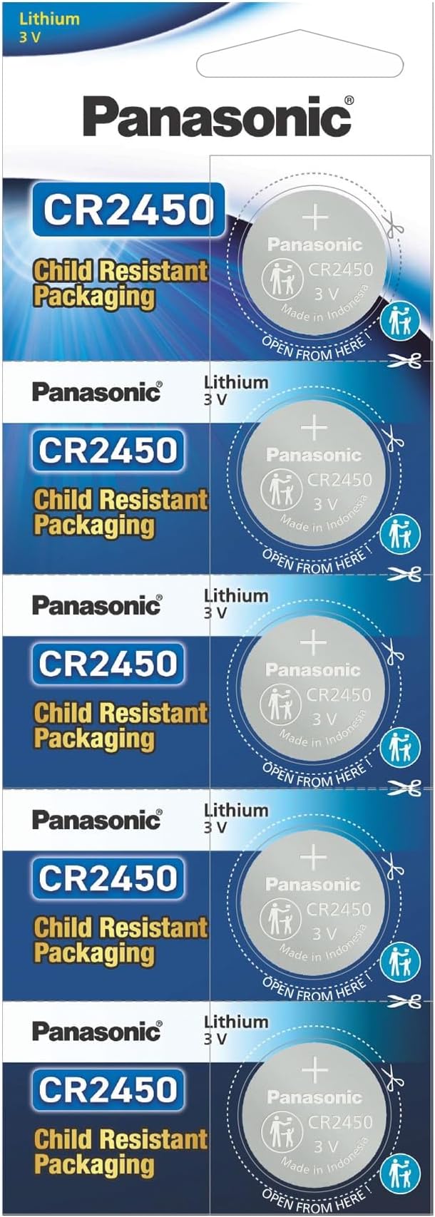 Battery Lithium CR-2450/5BE Battery - Pack of 5 (Multicolor)