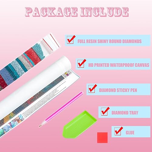 Miniatura 7 de LEARTDYY Arte de diamantes 5D Border Collie vivió feliz para siempre, pintura de diamantes, kit de taladro redondo completo para adultos, pintura