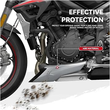 Aerodynamic Winglets For Street For Triple 765 RS 765RS 2017-2022 Motorcycle Engine Lower Spoiler Body Bellypan Fairing Protector Guard Chassis Shield Motorcycle Spoiler(Matte Grey)