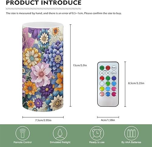 Vista 103 de Velas LED sin llama personalizadas que funcionan con pilas con temporizador remoto que cambia de color, personaliza fotos y texto, hazlo tú mismo tu