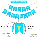 Mystic Toy Store 26th Sky Blue Happy Birthday Decoration Kit for 26 year Old Boys Girls Women with Number Twenty-six Party Decorations Decor Celebration Items Item Set Combo Reusable Paper Banner gallery image
