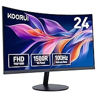 KOORUI Monitor 23.6 Pollici Curvo (1500R)